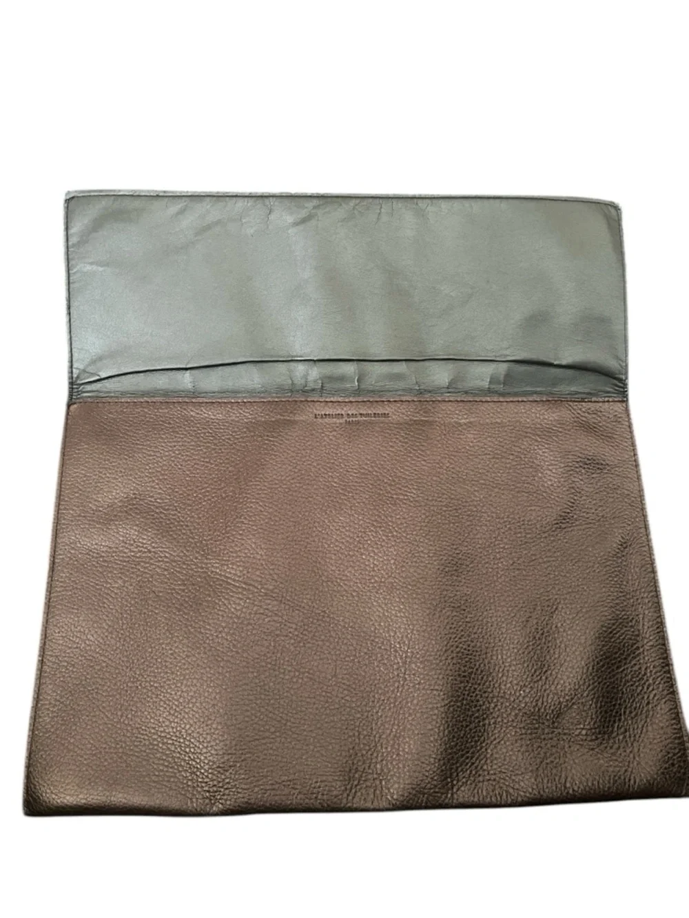 L’ Atelier des Tuileries Paris Metallic Leather Clutch